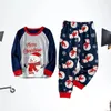 Familjsmatchande kläder god jul snögubbe tryck vuxna barn pyjamas set för baby romper xmas ser söta mjuka hemkläder 2 stycken kostym 231107