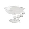 Bols bol en verre Transparent haut niveau d'apparence ménage salon Table basse créatif fruits Dessert Snack assiette