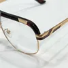 New fashion design pilot optical glasses 986 metal and half acetate frame avant-garde and generous style high end transparent eyewear