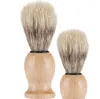 Matériau en Nylon brosse à barbe boisée poils outil de rasage homme mâle blaireaux accessoires de salle de douche propre maison 11 LL