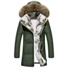 Parkas pour hommes Veste d'hiver en vraie fourrure pour hommes Parkas épaissir manteau chaud hommes vestes noires couleur unie Parka manteau hommes mode nouveau Streetwear 4XL J231107