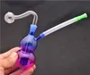 Mini Glass Bong Bubblers percolater dab oil rig glass Water Pipe rainbow mini ash catcher bong with glass oil burner pipe dhl free