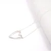 Kettingen Eenvoudige Pave Één Kant Kristal Liefde Hart Lange Ketting Hanger Ketting Voor Vrouwen