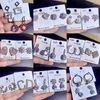 Ohrstecker 10/20 Paare/los Mode 925 Silber Nadel Zirkon Blumen Herz Für Frauen Mix Stil Schmuck Party Großhandel