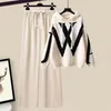 Women's Two Piece Pants Autumn and Winter Set 2023 Korean Edition Small Fragrance Sweater Casual Wide Leg 231107