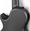 Smart Carbon Fiber Akustik-E-Gitarre schwarz, Enya NOVA GO SP1, 35-Zoll-Gitarre mit Tonabnehmer, Koffer, Gurt, Kabel, Reise