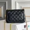 10a replicação de nível superior designer crossbody saco de luxo bolsa de ombro corrente saco de couro genuíno com caixa frete grátis