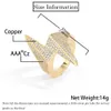 사이드 스톤 링 링 링 힙합 보석 다이아몬드 번개 지르콘 반지 패션 브랜드 개인화 된 풀 다이아몬드 남자 링