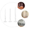 Candle Holders 3 Pcs Glass Oil Lamp Kerosene Lantern Desktop Clear Lamps Indoor Use Retro Home Decor Party Taper Candles