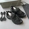 Дизайнерская повседневная обувь Роскошный бренд Мужчины Женщины Трек 3 3.0 Белые Черные Красные кроссовки Кожаные кроссовки Кроссовки Нейлоновые кроссовки на платформе с принтом