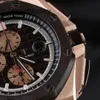 Ap Swiss luxe polshorloges Royal Oak Offshore AP26401 Roségoud Nieuwe bruine keramische ring Nieuw goud Naald terug Penetratie Oppervlaktediameter 44 mm met een beveiliging C ODBW