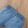 衣類セット新生児の女の赤ちゃんの服セット春の夏と秋の2ピース白い長袖トップブルーフレアジーンズ2ピースセット適切