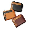 Wallets 2023 Men Small Money Purses Male Thin Wallet Leather Business Card Holder With Clips Purse