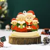 Christmas Family Resin Pendant Gift Room Decor DIY Handwritten Name Christmas Santa Claus Decorations NEW