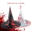 Inverno Halloween Blood Witch Hat Horror Macchiato Prom Travestirsi da Fantasma Cosplay Happy Party Prop Supplies 230920