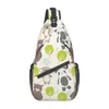 Mochila Yummy Sweets Macaroon Cupcakes Sling Peito Cruz Bolsa Escola Viagem Poliéster Casual Unissex Mini One Size