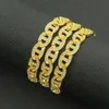 Hot Sale 10mm Diamond Word 8 Button Narrow Custom Infinity Cuban Link Necklace Men Chain
