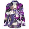 Damenblusen Genshin Print Lässige Bluse Langarm Lisa Wish Elegantes weibliches klassisches Oversize-Shirt Benutzerdefiniertes Top-Geschenk