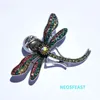 Brosches Multi Color Dragonfly Rhinestone for Women Elegant Pearl Pin Corsage Ladies Party Gifts Dress Accessory Classic Jewelry