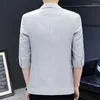 Men's Suits DYB&ZACQ Summer Suit Half Sleeve Men Slim Korean Version Of Casual Small Seven Points Coat 4XL