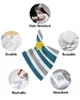 NACKBELA DE TABELA 4PCS azul cinza listras brancas quadradas de 50cm decoração de casamento de pano jantar de cozinha, servindo guardanapos