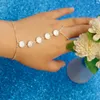 Bracelets à maillons pour femmes, chaîne à main en forme de fleur, esclave, bijoux d'été à la mode, couleur or/argent, chaînes de Club de fête en métal, 2023