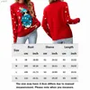 Kvinnors tröjor Kvinnor Knitwear Sweater Long Sle Penguin Pattern Crochet Pullovers Christmas Style Casual Crew Neck Funny Sweater Shirtl231107