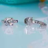 Stud Qinhuan 0.8ct Moissanite Hoop Brincos S925 Sterling Silver com Platinum Plated Studs Brincos para Mulheres Fine Jewelry 2023 Novo YQ231107