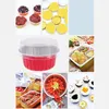 Pişirme Aletleri 10 PCS Yuvarlak Kek Taşıyıcı Alüminyum Cupcake Astar Yapışmaz Bakeware Tatlı Bardakları Kağıt Astarlar Ramekin Tutucular