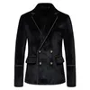 Men S Tracksuits 2023 Men s High End Velvet Suits Fashion Casual Dress Jacket Party Costumes Set 231107