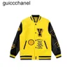 Designer 23ss Giacche da uomo Uniforme Marchio di moda Giacca da baseball Coppie Monopetto Caldo Floccaggio Maniche in pelle Varsity Giacca da donna casual da uomo