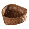 Dinnerware Sets Heart-Shaped Storage Tray Multi-purpose Basket Wedding Decoration Woven Plastic Pp Rattan Fruit Bread Container