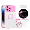 Luminous Ring Holder Mobile Phone Case For Iphone 15 Pro Max 14 13 12 11 X XR 8 7 Plus Luxury Candy Color Glow In The Dark Cover Shockproof Anti Drop