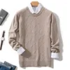 Męskie swetry kaszmirowe sweter dzianiny w rozmiarze m-4xl wełniane pullovery o nokrecie Knit jesienne zimowe topy miękkie ciepłe wysokiej klasy skoczki