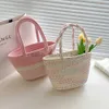 Shoulder Bags Summer Vacation Bags Tread Tote Bag Cute Contrast Color andmade Portable for Seasidecatlin_fashion_bags