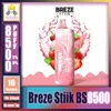 Original Breze Stiik BS8500 Puffs Recarregáveis E Cigarros 2% / 5% Mesh Coil Vape Pen Descartável Com 600mAh Bateria 17ml VS ELFWORLD MC8500 RandM 7000 7K 9000 9K