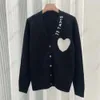 Jiayi Still 2023 French ZV New Pick Hole Love Letter Brodery Sticked Cashmere Cardigan Top Coat