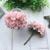 Juldekorationer 6st Silk Stamen Artificial Flower Bouquet Wedding Party Decoration Diy Handmade Wreath Gift Scrapbooking Craft Fake Flowers R231107