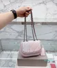 2023-Luxury Soft Bubble Pillow Madison Bags Bloated Napa Lambskin Leather Shoulder Bags Metal Chain Cross Body Letter Hasp Handväska modetråd Linje plånböcker