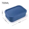 Bento Boxes Silicone de qualité alimentaire bol portable boîte à lunch micro-ondes boîte à bento alimentation contenant des aliments frais vaisselle pour enfants 230407