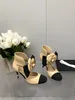 With Box Dress Shoes Flower Heels Padlock Pointy Naked Sandal Pointy Toe Shape Shoes Woman Designer Buckle Ankle Strap Heeled High Heels Sandals