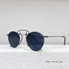 Lunettes de soleil ovales pour petites femmes, marque de styliste, cercle dégradé UV400, monture métallique, Cool, chaîne, 2023