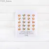 Stud Luxukisskids Crown Heart Colorful Earrings Set Children Korean Fashion Flower Stud Ear Clips Girls/Woman 10Pairs Söta smycken YQ231107