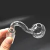 Tubos de queimador de óleo de vidro em forma de bola de venda quente 10mm 14mm 18mm Masculino Feminino Colher Transparente Mão Tubo Adaptador de Unhas de Óleo para Dab Rig Bong Acessórios