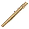 Bolígrafos de gel de escritura suave, bolígrafo metálico hecho a mano, latón, Retro, nodo de bambú, tipo militar