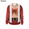 Kadın Sweaters Noel Süveter Komik Sevimli Sevimli Novely Xmas Baskı Yeşil Jumper Günlük Tatil Aile Partisi Külot Hediyeler Kadın Erkek Sweatshirtsl231107