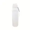 Water Bottles 600ml Porable Travel Silica Gel Cup Heat Resistant Folding Cups Anti Scalding Liquit Silicone Students Sports Bottle BPA Free