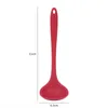 Spoons Silicone Ladle Soup Spoon Non-stick Curved Handle Unbreakable Round Scoop For Dinner Creative Kitchen Utensils Tableware