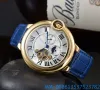 2023 Ny varumärke original Business Mens Designer Watch Classic Round Case Mechanical Watch Wristwatch Clock Rekommenderad Yupoo Watch Montre de Luxe High Quality