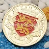 Arts and Crafts 32mm color gold coin commemorative coin commemorative medal